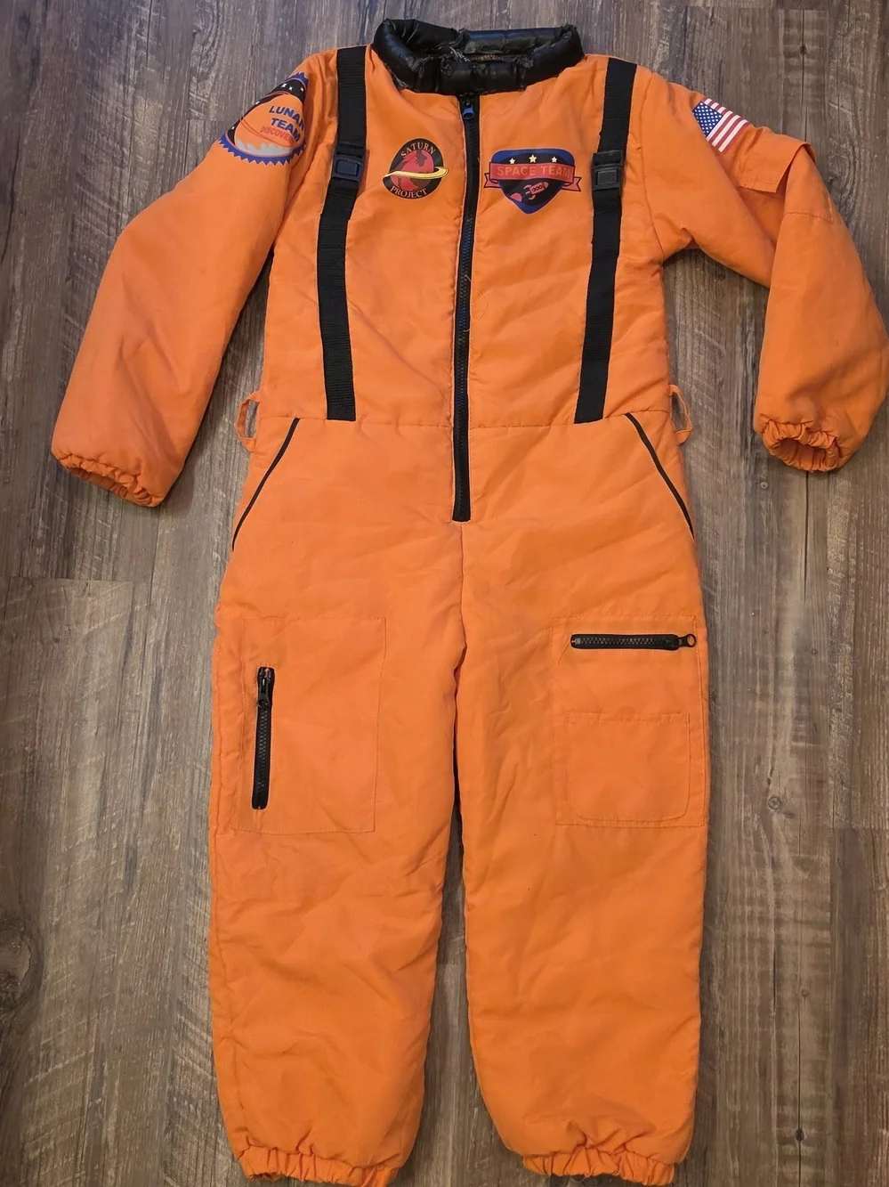 Kids Hallow’s Eve Orange Astronaut Space Suit Costume Jumpsuit – Size L (7)